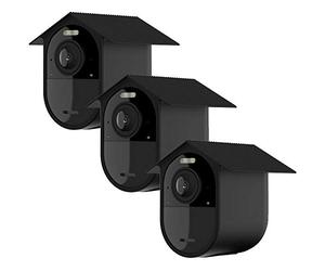 HOLACA Lot de 3 Coques en Silicone résistantes aux intempéries pour Arlo Ultra 4K Arlo Ultra 2 Arlo Pro 3, Arlo Pro 4 - Protection supplémentaire - Noir