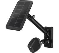 HOLACA Support 2 en 1 pour panneau solaire Arlo, Arlo Pro 3, Arlo Ultra1&2, Arlo Essential, Arlo Pro 4, eufyCam - Accessoire d'extérieur pour Arlo Pro 4 et panneau solaire Arlo (noir, 1 paquet)