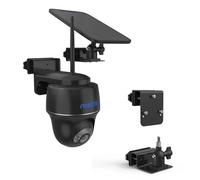 HOLACA Support de gouttière pour appareil photo et panneau solaire compatible avec Reolink Argus 3MP, 4MP/2K, 5MP/2K, 4K/8MP, Reolink Go PT Ultra, support de gouttière noir