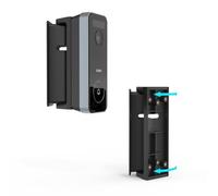 HOLACA Support de montage compatible avec la sonnette vidéo AOSU 5MP UHD/2K HD (V8S1AX11/V8P1AX11/V8E2CA11), réglage de l'angle gauche/droit de 0 à 90° (sonnette non incluse), noir