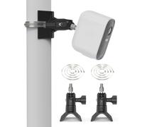 HOLACA Support de Poteau Universel Compatible avec l'eufycam 1/2/2C/2C Pro/3/3C/E/S3 Pro, Arl o Pro 4/Pro 3/Pro 2/Ultra/Ultra 2/Essential 2(XL), Reolink Argus 2, (Noir, 2PCS)