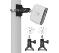HOLACA Support de Poteau Universel Compatible avec l'eufycam 1/2/2C/2C Pro/3/3C/E/S3 Pro, Arlo Pro 4/Pro 3/Pro 2/Ultra/Ultra 2/Essential 2(XL), Reolink Argus 2, (Noir, 2PCS)