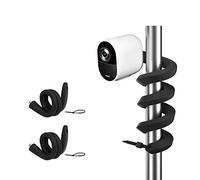 HOLACA Support Flexible Universel Compatible avec l'eufycam 1/2/2C/2C Pro/3/3C/E/S3 Pro, Arlo Pro 4/Pro 3/Pro 2/Ultra/Ultra 2/Essential 2(XL), Reolink Argus 2, (Noir, 2PCS)