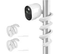 HOLACA Support Flexible Universel Compatible avec l'eufycam 1/2/2C/2C Pro/3/3C/E/S3 Pro, Arlo Pro 4/Pro 3/Pro 2/Ultra/Ultra 2/Essential 2(XL), Reolink Argus 2, (Blanc, 2PCS)