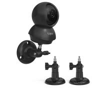 HOLACA Support mural Compatible avec TP-Link Tapo C200 / C210 / C220 / C201 / C202 / C211 / C212 / C222 / C230 Caméra de surveillance WiFi pour intérieur, Noir 2 pièces
