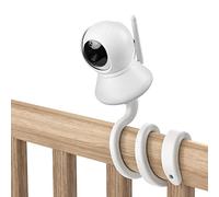 HOLACA Support pour babyphone compatible avec Burnnove SM35PTZ et la plupart des autres babyphones, support à fixer sur les étagères de lit à barreaux ou les meubles (blanc)