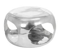 Holamys 1. Construction et dimensions durables Cette table basse de haute qualité de 50 x 50 x 30 cm en aluminium argenté robuste offre une stabilité exceptionnelle et une longue durée de vie. Idéal