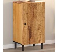 Holamys Armoire d'appoint 40 x 33 x 75 cm en bois d'acacia massif, durable, avec beaucoup d'espace de rangement, pour salon, salle à manger et cuisine, buffet robuste avec étagère