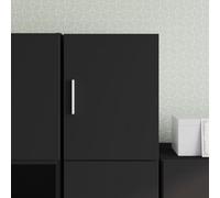 Holamys Armoire Murale Noir en Bois d'ingénierie 30x42,5x40 cm Rangement Suspendu modulable pour Salon Chambre Bureau décoration esthétique