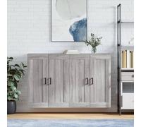 Holamys Armoires murales 2 pcs Sonoma Gris Bois d'ingénierie 69,5x34x90 cm Rangement Polyvalent Cube Storage Organizer pour Chambre et Salon décor esthétique