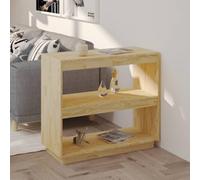Holamys Bibliothèque 80 x 35 x 71 cm en bois de pin massif, organisateur polyvalent pour salon, bureau et bureau, espace de rangement pratique pour livres et décoration