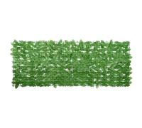 Holamys Brise-vue pour balcon avec feuilles vertes 200 x 75 cm, haie artificielle en polyéthylène pour terrasse et jardin, résistante aux UV, montage facile