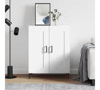 Holamys Buffet Blanc en Bois d'ingénierie 69,5x34x90 cm, Meuble de Rangement avec étagères, Organisateur de Cubes, bibliothèque Multifonction pour décoration de Chambre
