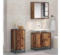 Holamys Buffet Bois Ancien 35,5 x 35 x 76 cm Meuble de Rangement Cube Storage Organizer avec Porte Design Minimaliste pour Salon Salle à Manger décoration intérieure esthétique