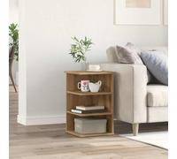 Holamys Buffet chêne Artisanal Bois d'ingénierie 35x35x55 cm Meuble Rangement Cube Storage Organizer avec étagères pour Salon, Chambre, décoration esthétique, capacité 60 kg