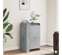 Holamys Buffet Gris béton en Bois d'ingénierie 45x35x75 cm Armoire de Rangement Cube Storage Organizer avec étagères pour Salon Chambre Bureau décoration esthétique