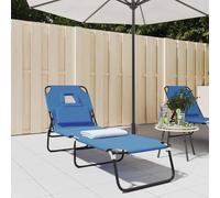 Holamys Chaise longue pliable pour la détente en plein air, fabriquée en tissu Oxford durable et acier revêtu par pulvérisation, idéale pour bronzer et sieste