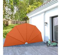 Holamys Compartiments latéraux pliables pour terrasse - Rouge terre cuite - 200 cm - Pour balcon et jardin - Imperméable - Résistant aux UV - Cadre en acier robuste - Brise-vue et protection contre le