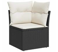Holamys Ensemble canapé Jardin 8 pcs Noir Poly rotin avec Coussins modulable léger résistant aux intempéries pour terrasse extérieur Confort et Style élégant