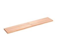 Holamys Étagère murale, marron clair, 160 x 30 x (2 à 4), en chêne massif traité, pliable, bord naturel, style rustique, polyvalente, peu encombrante