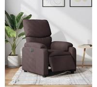 Holamys Fauteuil de relaxation électrique en tissu marron foncé, fauteuil TV réglable avec moteur, fauteuil lounge confortable pour salon, chambre à coucher, inclinaison maximale de 135 °C, capacité