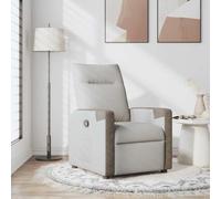 Holamys Fauteuil de relaxation en tissu gris nuage, réglable manuellement, confortable, charge maximale de 110 kg, pour salon, chambre à coucher, coin lecture, intérieur, adultes