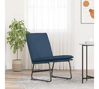 Holamys Fauteuil lounge bleu 52 x 75 x 76 cm, housse en tissu 100 % polyester, structure en métal, fauteuil relaxant confortable pour salon, chambre à coucher, bureau, idéal pour la lecture, pour