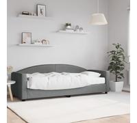 Holamys Lit de Jour Gris Foncé 80x200 cm avec Matelas en Mousse Confortable, Cadre Robuste en Tissu Durable, Idéal pour Chambre d'amis, Salon, Meuble Polyvalent