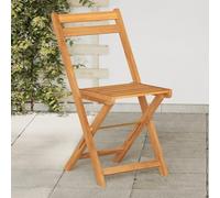 Holamys Lot de 4 chaises de bistrot pliables en bois d'acacia massif, avec traitement à l'huile, chaise d'extérieur pour balcon, terrasse, 40 x 51 x 80 cm