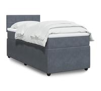 Holamys Sommier à Lattes de Lit Gris Foncé 100x200 cm avec Matelas Ressorts Ensachés, Surmatelas Confortable et Lumières LED Ambiance Chambre