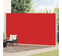 Holamys Store latéral extensible 220 x 600 cm, rouge, brise-vue résistant aux UV pour terrasse et balcon, protection solaire imperméable pour l'extérieur, cadre en acier revêtu par pulvérisation