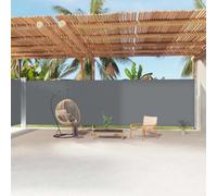 Holamys Store latéral extensible anthracite 220 x 1200 cm, protection UV imperméable pour jardin, terrasse et balcon, brise-vue avec fonction retour automatique