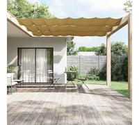 Holamys Store vertical beige 100 x 1200 cm, tissu Oxford, imperméable, protection UV, idéal pour balcon, jardin et terrasse, crée de l'intimité et du vent