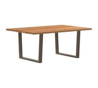 Holamys Table à manger rectangulaire en chêne massif, 180 x 120 x 74 cm, pour votre salle à manger, offre un espace stable pour la famille.