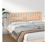 Holamys Tête de lit 185,5 x 4 x 100 cm en pin massif, tête de lit rustique, bois de pin non traité, design classique pour chambre à coucher, soutien dorsal confortable
