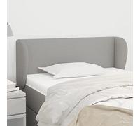 Holamys Tête de lit avec Oreilles Gris Clair 83x23x78/88 cm, Tissu 100% Polyester, Rembourrée Réglable, Cadre de Lit Support Dorsal, pour Chambre à Coucher