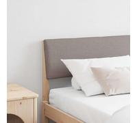 Holamys Tête de lit capitonnée taupe 200 cm en bois de pin massif Housse en tissu Montage mural possible Design moderne pour chambre à coucher Durable et confortable