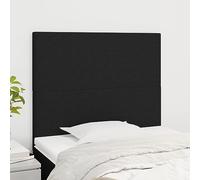 Holamys Tête de lit en tissu noir, 90 x 5 x 118/128 cm, dossier de lit rembourré réglable en hauteur pour chambre à coucher, tête de lit durable avec pieds en bois, soutien dorsal confortable pour la