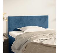 Holamys Tête de lit en velours bleu foncé 90 x 5 x 78/88 cm, hauteur réglable, tête en tissu uniquement, tableau de tête stable pour chambre à coucher, headboards confortables