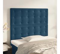Holamys Tête de lit rembourrée en velours bleu foncé, 80 x 5 x 118/128 cm, tête de lit en tissu réglable en hauteur, élément mural élégant pour soutien dorsal dans la chambre à coucher