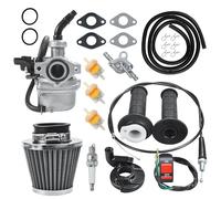 HOLATO PZ19 Carburateur Filtre à Air Poignée d'accélérateur Câble pour 50cc 70cc 90cc 110cc 125cc Tao GK110 Baja SSR Apollo Coolster Chinese Four Wheeler ATV Go Kart CRF50 XL70 Dirt Pit Bike Noir