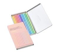 Holbein Color Pencil Set of 12 Pastel Colors, Metal Tin (OP903)
