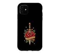 Hold Fast Dagger Rose Traditional Tattoo Flash Old Ink Coque pour iPhone 11