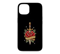 Hold Fast Dagger Rose Traditional Tattoo Flash Old Ink Coque pour iPhone 13