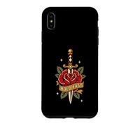 Hold Fast Dagger Rose Traditional Tattoo Flash Old Ink Coque pour iPhone XS Max