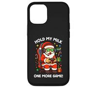 Hold My Milk Un Autre Jeu Funny Santa Gamer Christmas Coque pour iPhone 12/12 Pro
