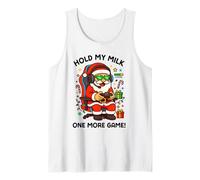 Hold My Milk Un Autre Jeu Funny Santa Gamer Christmas Débardeur