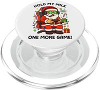 Hold My Milk Un Autre Jeu Funny Santa Gamer Christmas PopSockets PopGrip pour MagSafe