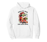 Hold My Milk Un Autre Jeu Funny Santa Gamer Christmas Sweat à Capuche