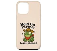 Hold on Partner Frog Funny Western Cowboy Anxiété Humour Coque pour iPhone 12 Pro Max